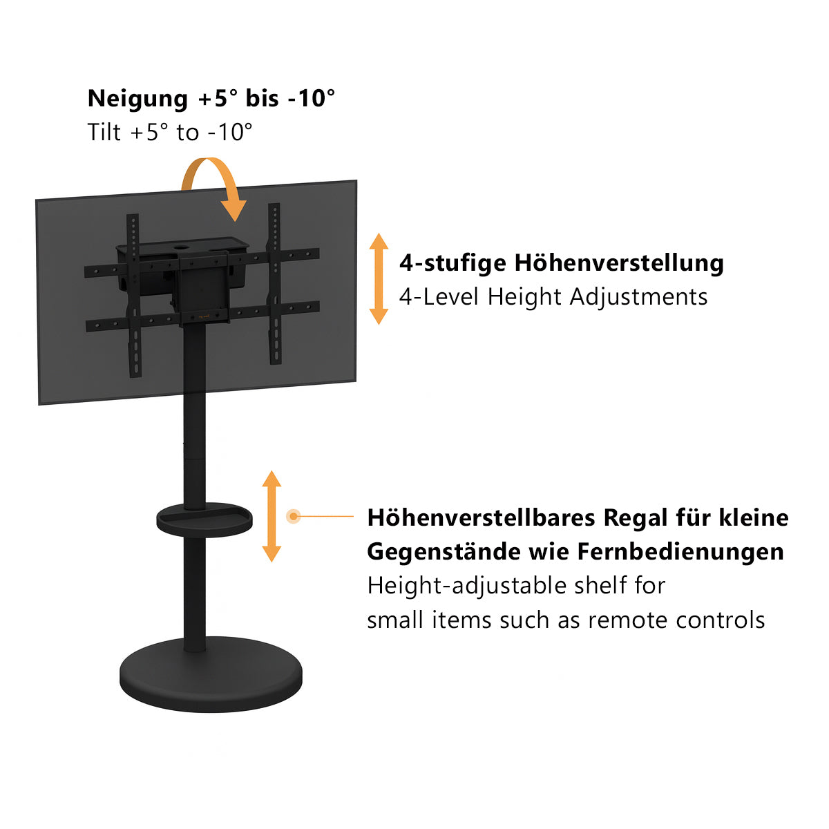 my wall TV Ständer mit Rollen (HP 91 L)