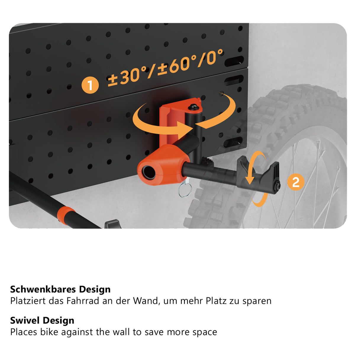 my wall Fahrrad Wandhalterung vertikal & horizontal (HR 14 L)