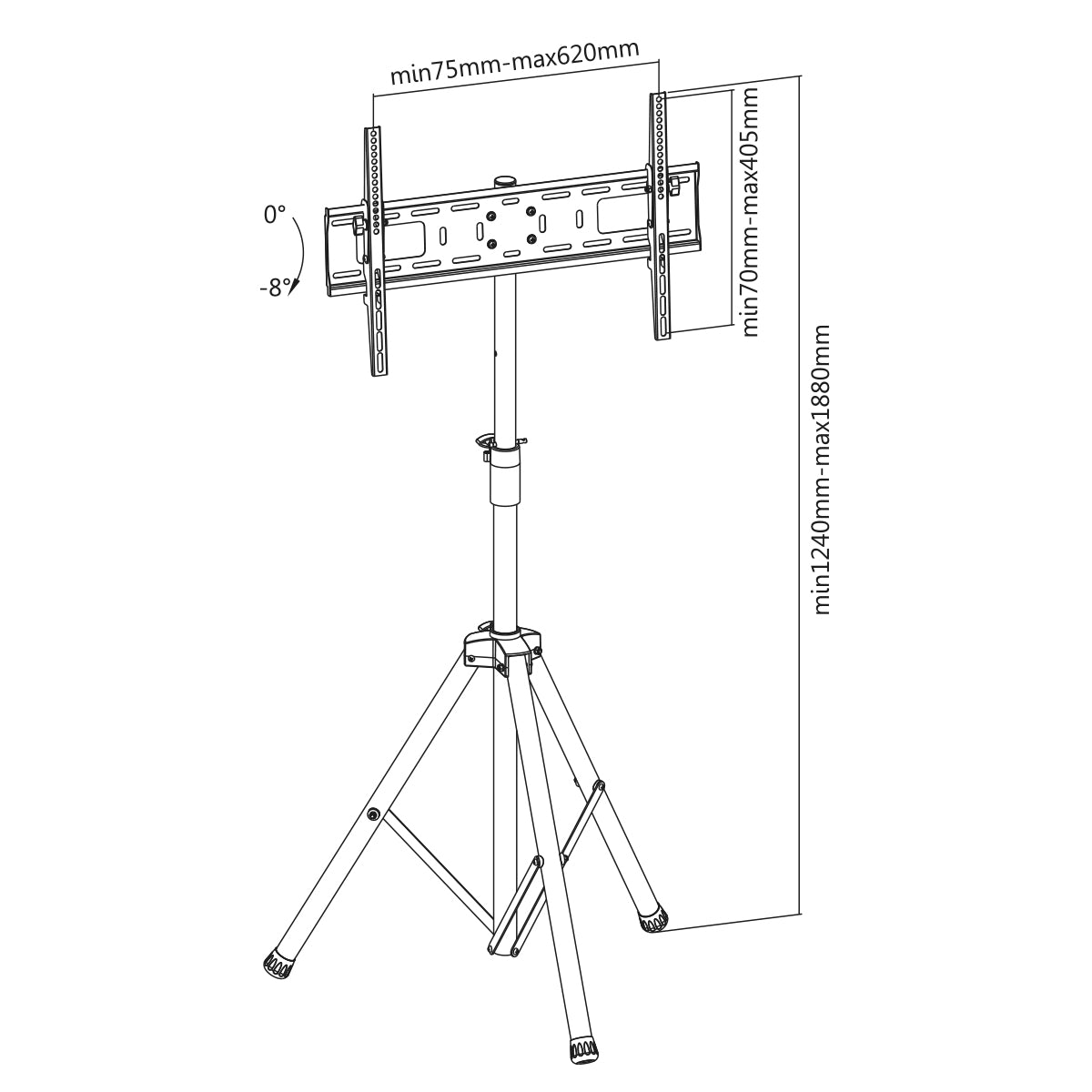 my wall tragbarer Tripod Standfuß für LCD TV (HT 10 L)
