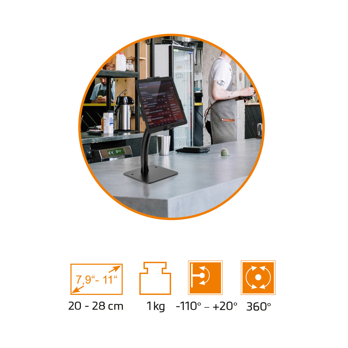 my wall Standhalterung für Tablets mit Diebstahlschutz (HT 38 L)