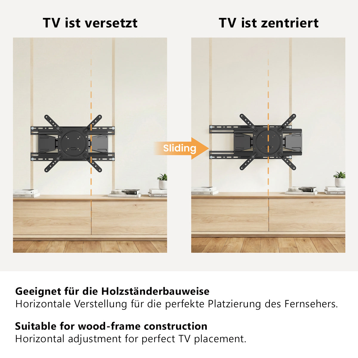 my wall Adapterschiene zum Verschieben für TV Wandhalterung (HZ 23 L)