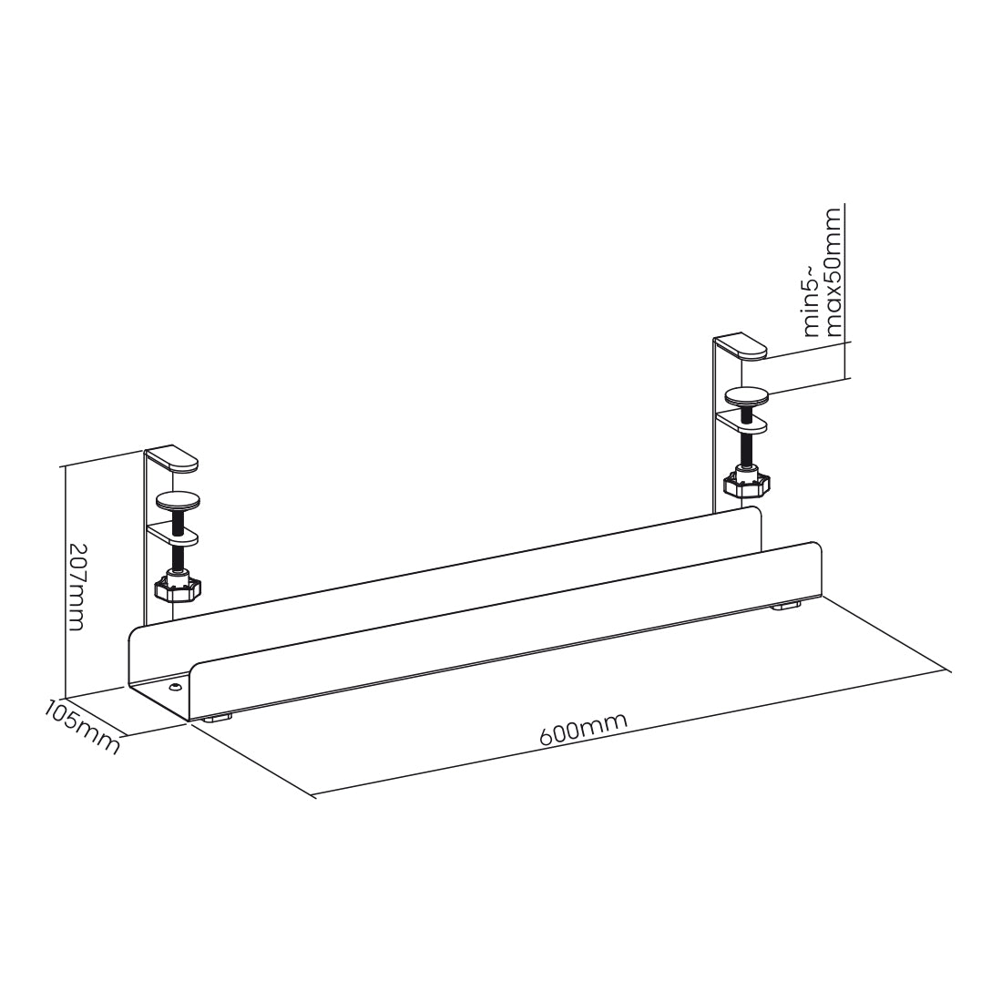 my wall Schreibtisch-Kabelmanagement (HZ 45-1 L)