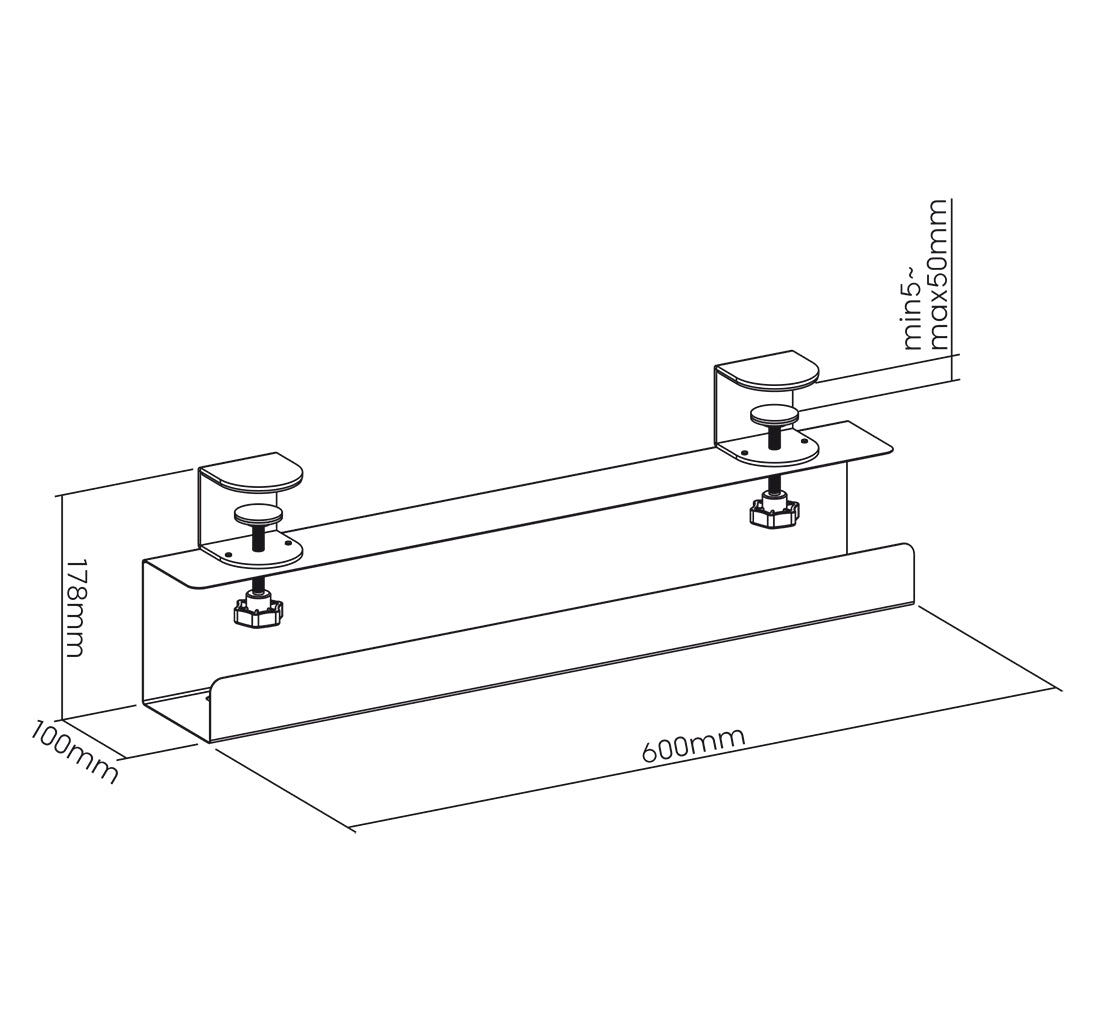 my wall Schreibtisch-Kabelmanagement (HZ 46-1 L)