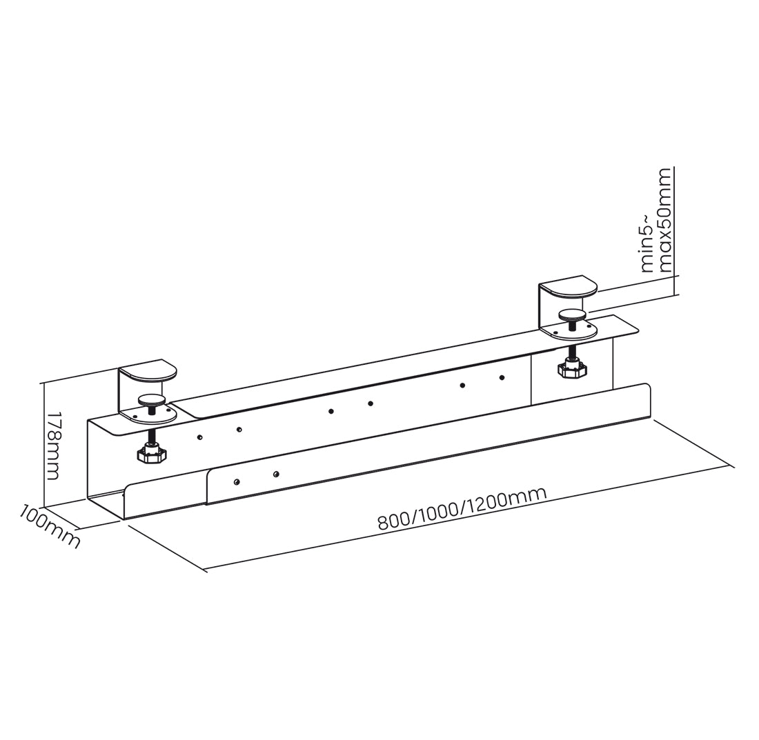 my wall Halter für Steckdosenleiste (HZ 46-2 L)